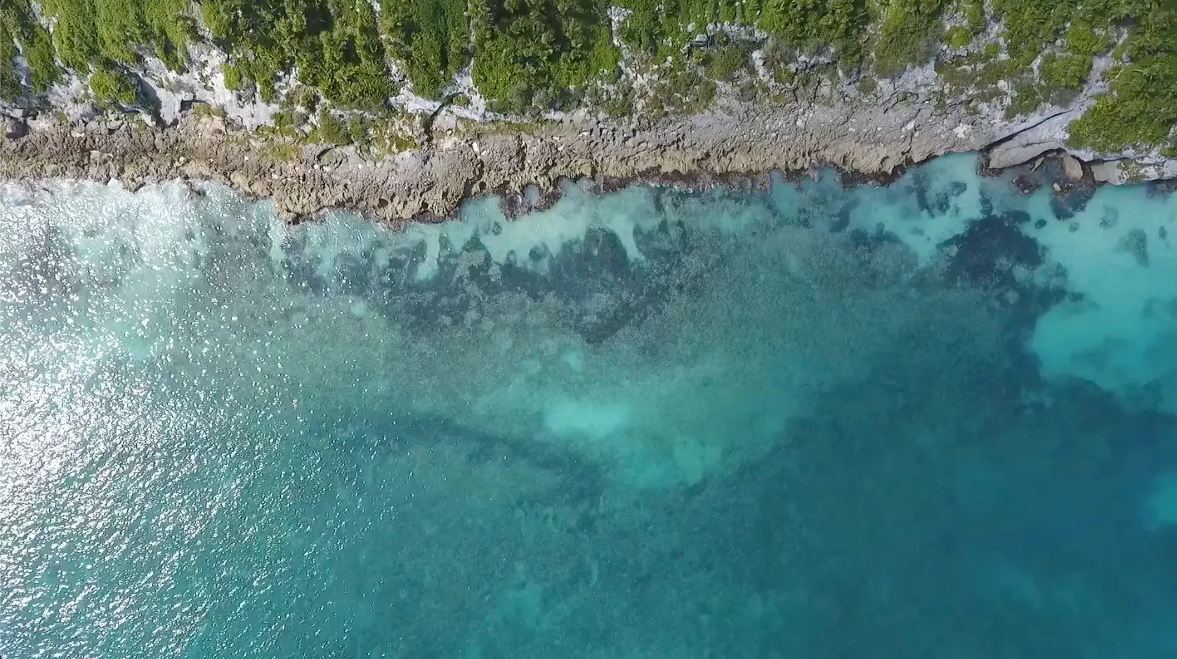 Ocean ariel view from a drone